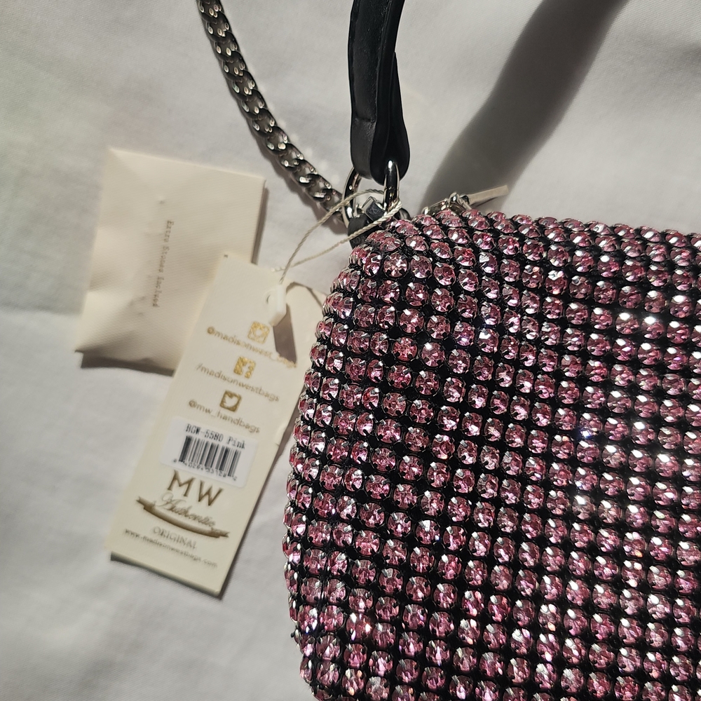 Pink Crystal Embellished Women's Bag - Picture 2 of 5